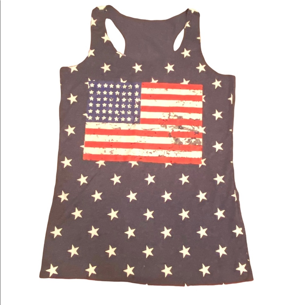 American Flag Racerback Tank Top